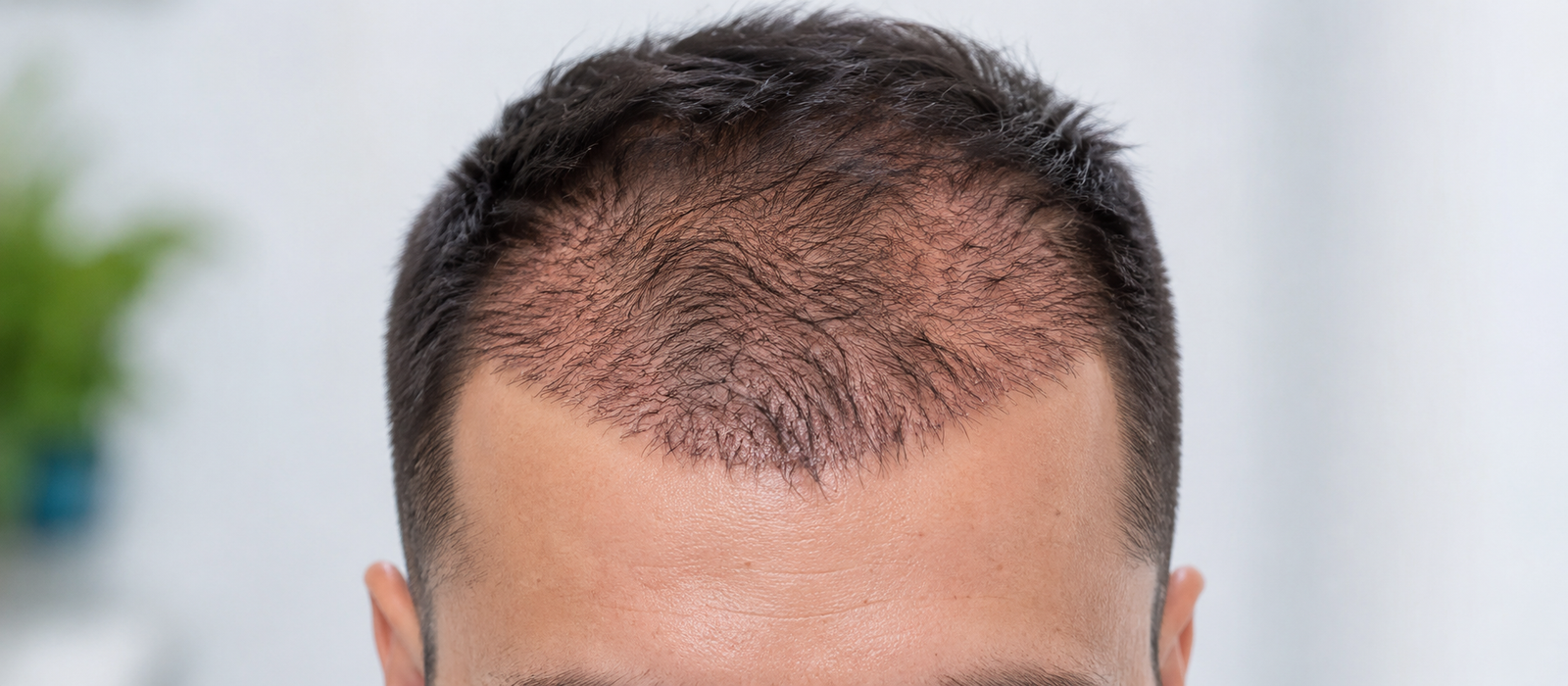 Scalp showing temporary shedding after hair transplant - shock loss phase explained by IHT India
